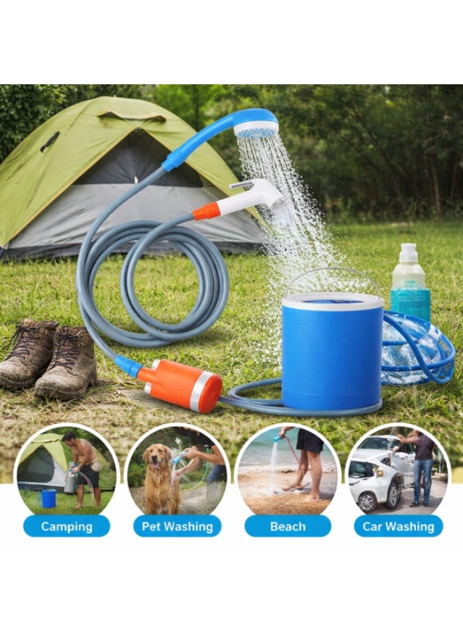 Portable Outdoor Camping Shower Pump Kit with Rechargeable Power - Image 1
